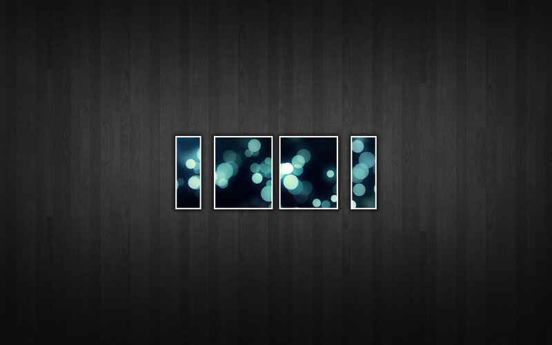 abstract art on dark wood