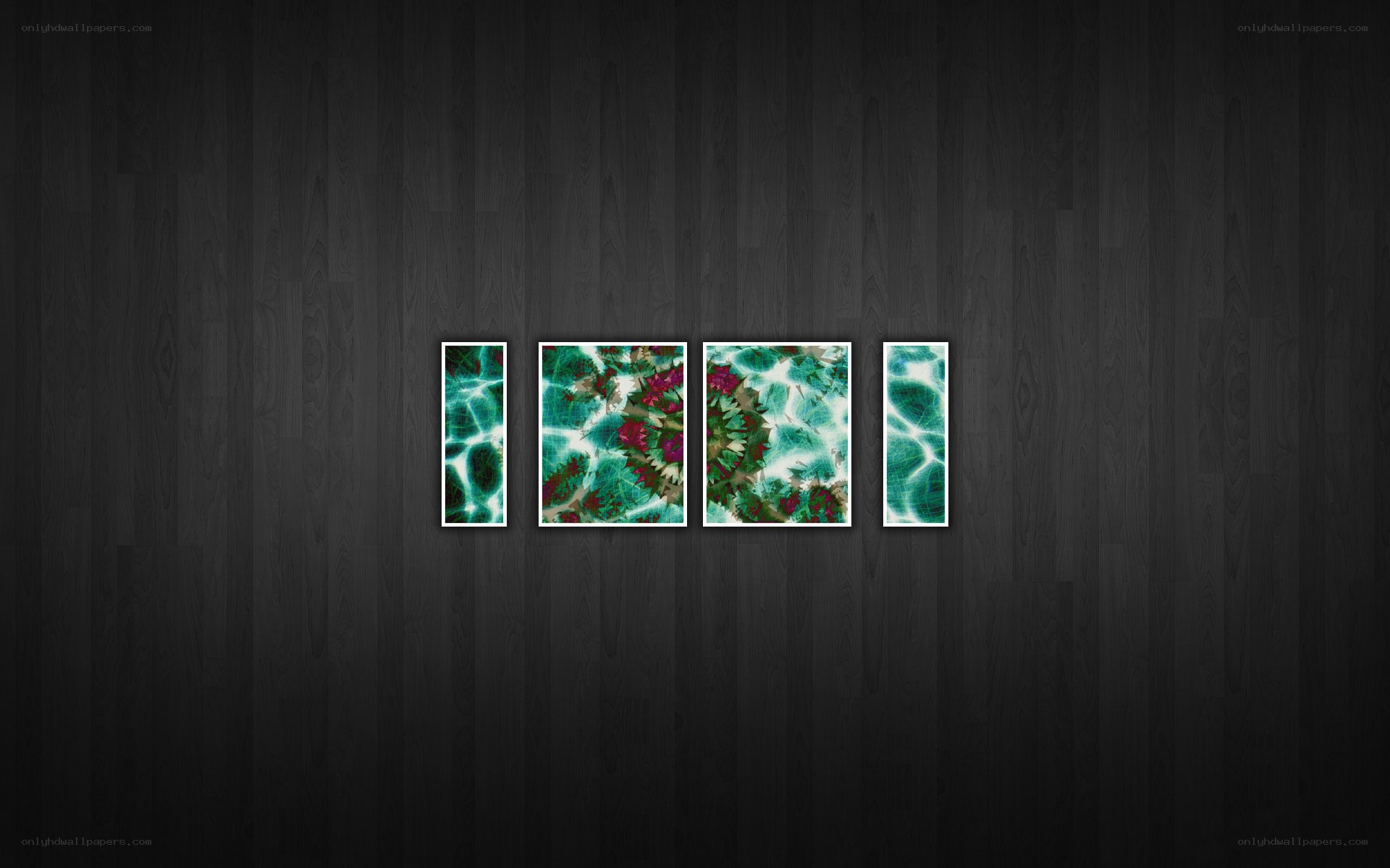 abstract art panels on wood