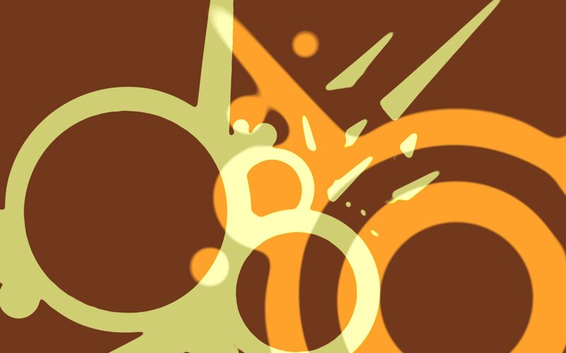 abstract art with circles and splashes