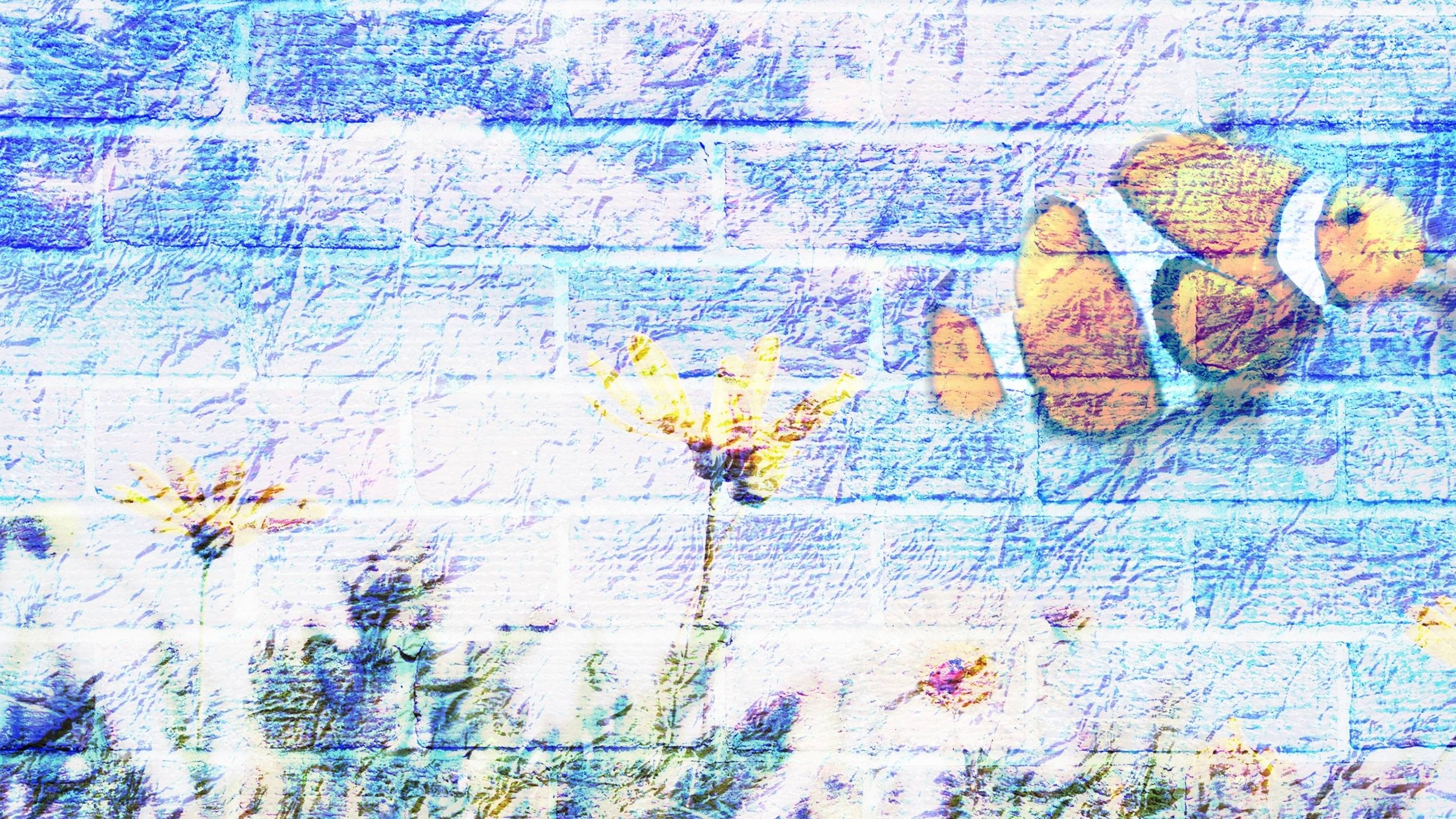 abstract art with clownfish