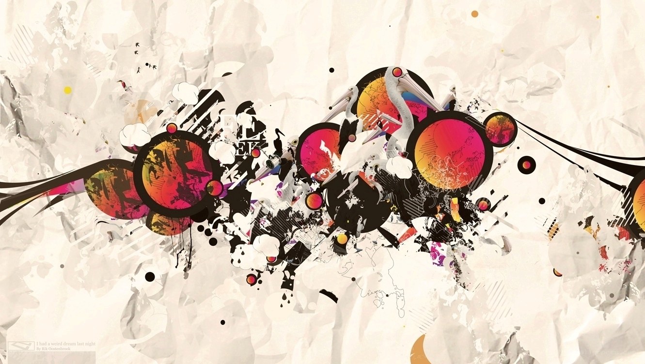 abstract art with colorful circles