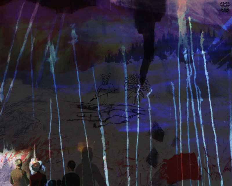 abstract art with figures