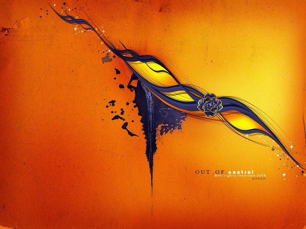 Abstract art with flowing lines
