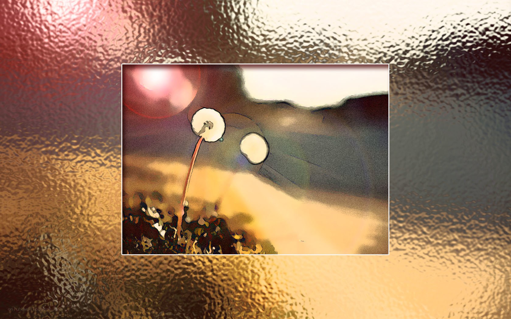 abstract art with glowing orbs