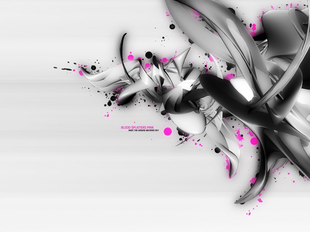 abstract art with pink splatters