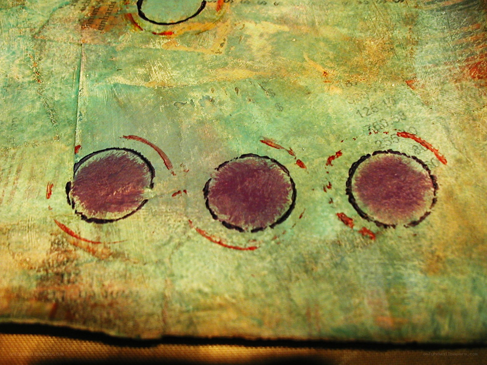 abstract art with purple circles