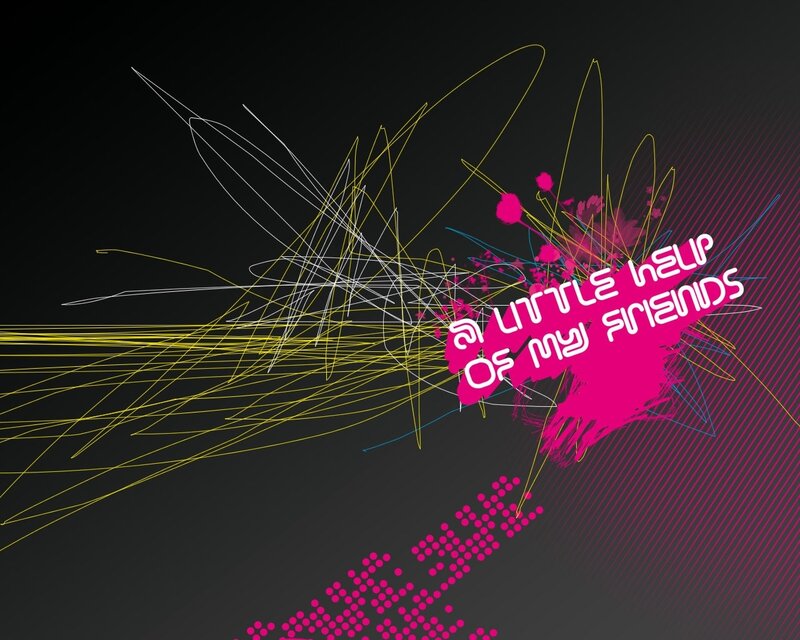 abstract art with text