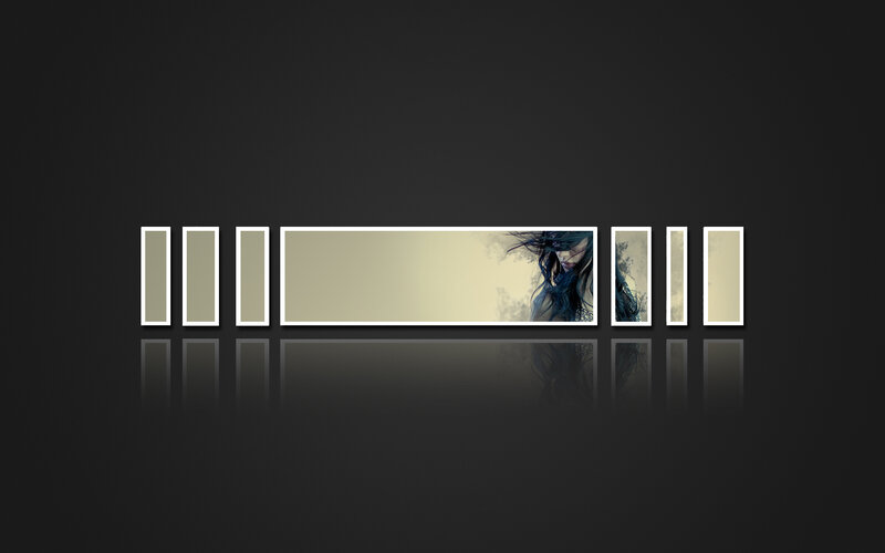 abstract art with woman's portrait