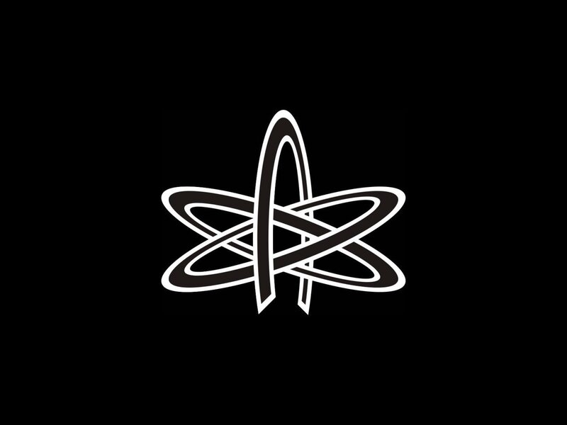 abstract atomic symbol logo