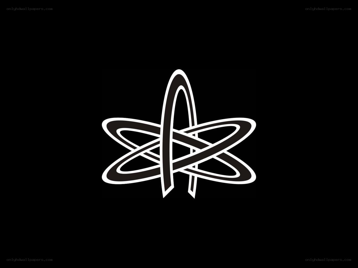 abstract atomic symbol logo