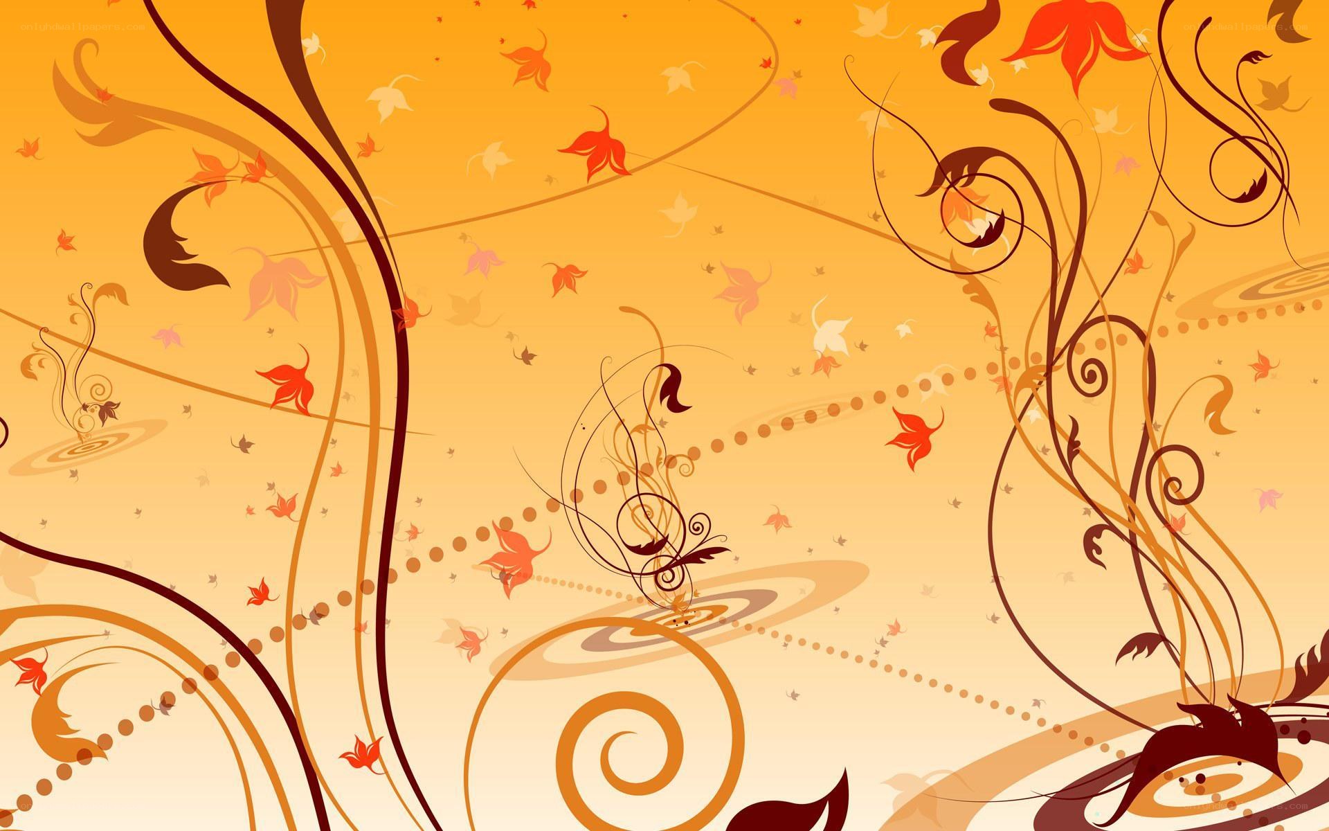 abstract autumn floral design