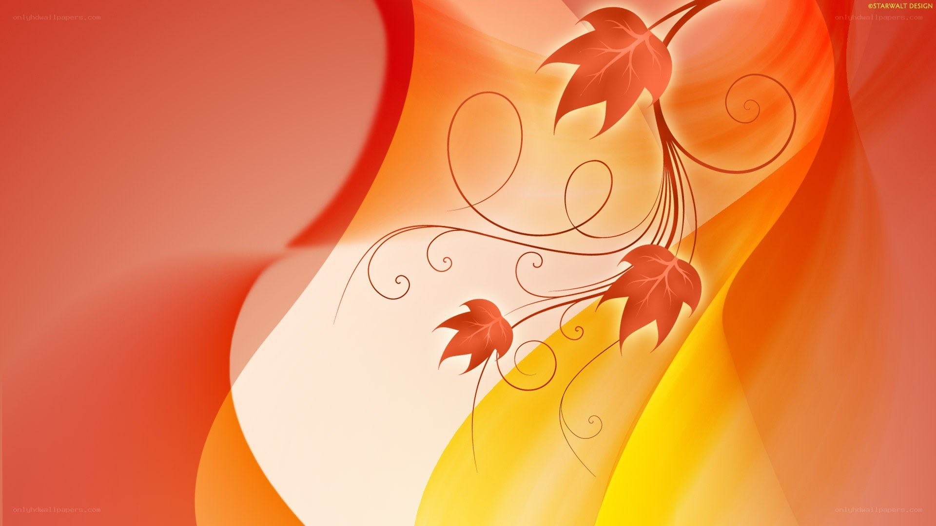 abstract autumn leaf design