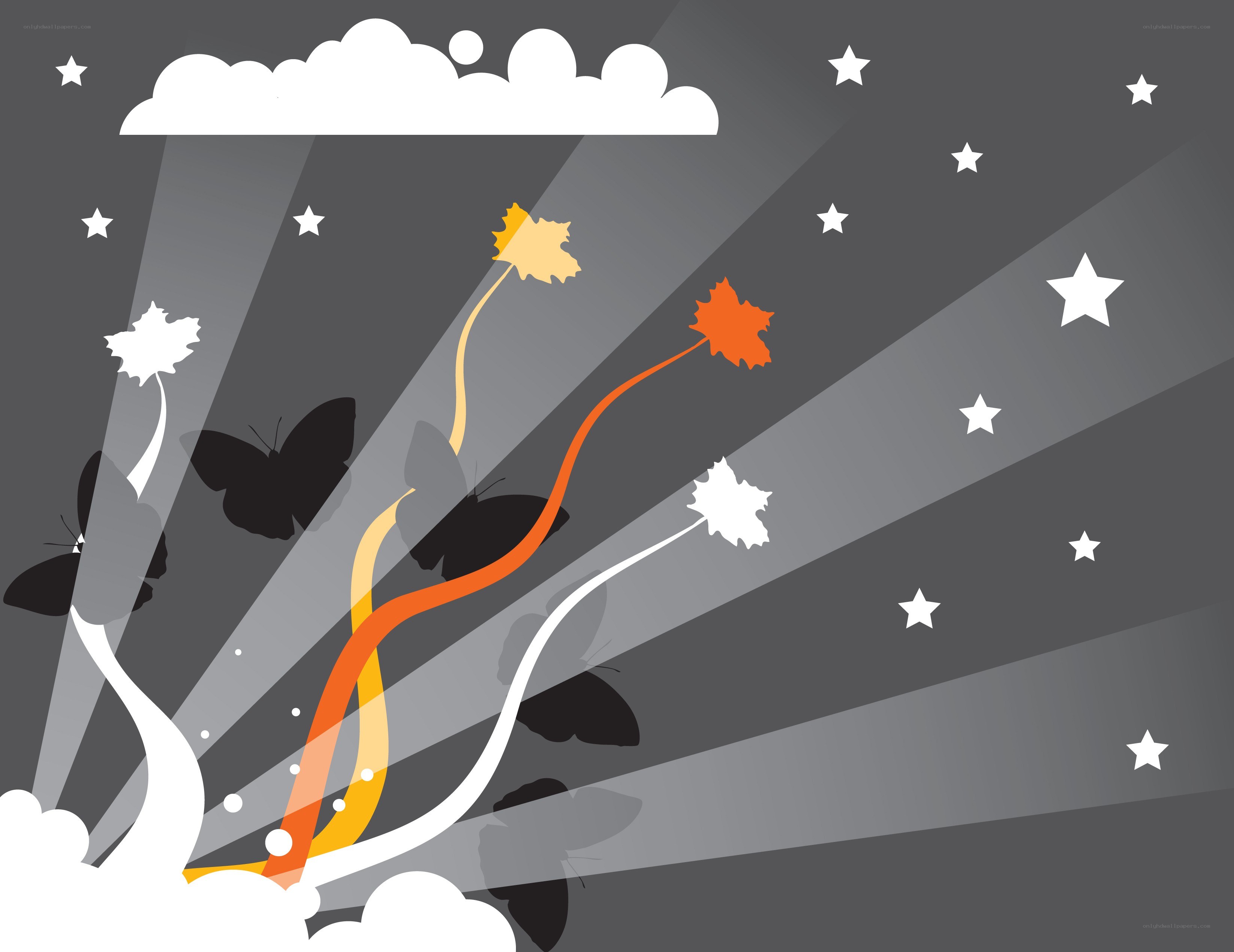 Abstract autumn night scene