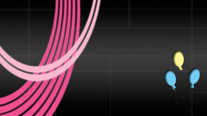 abstract balloons and pink lines