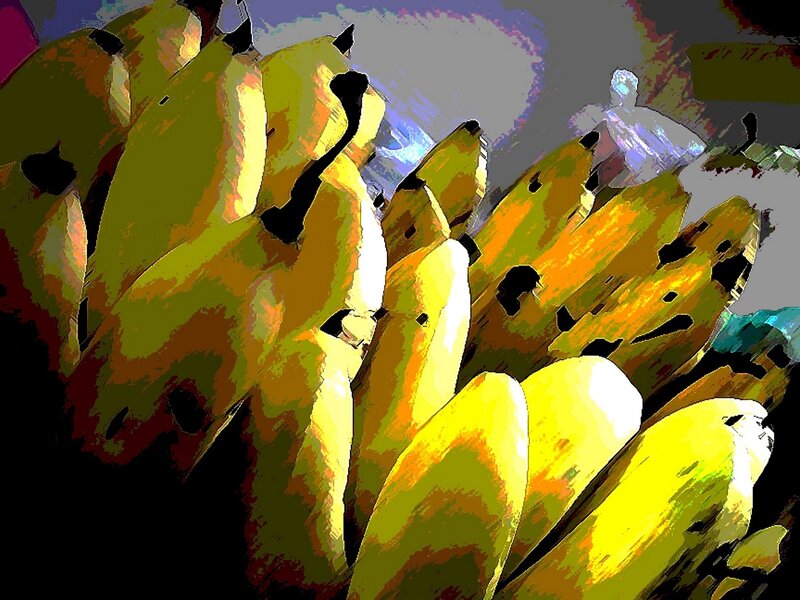 abstract bananas artwork