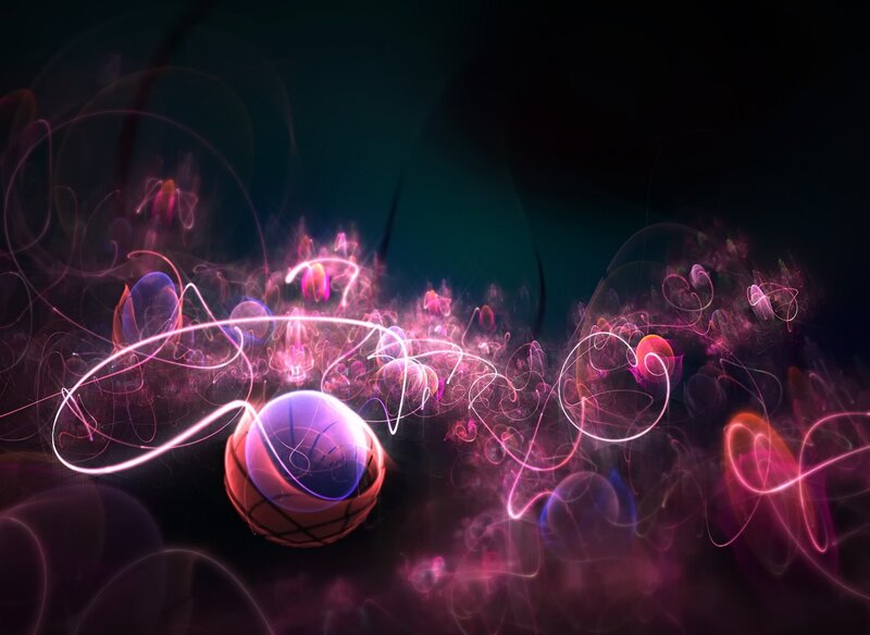 abstract basketball light art
