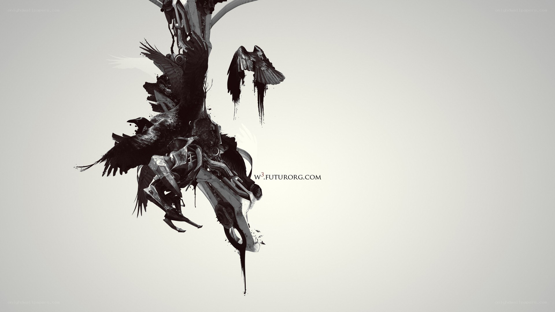 abstract bird and mechanical art