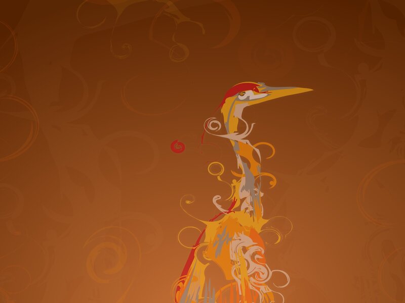 Abstract bird art design