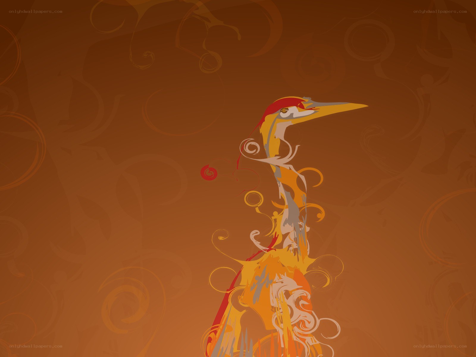 Abstract bird art design