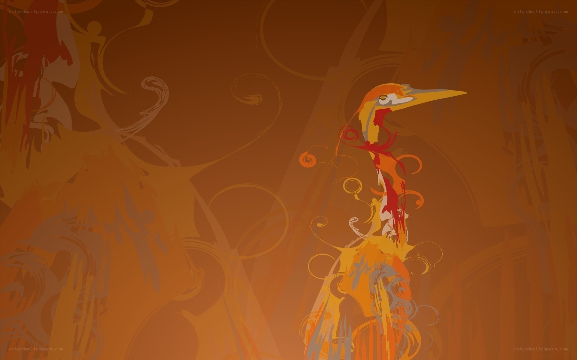 abstract bird art design