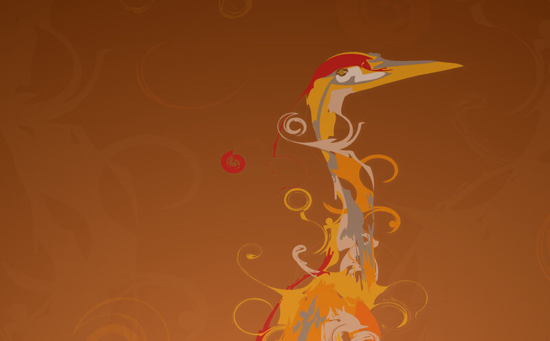 abstract bird art illustration