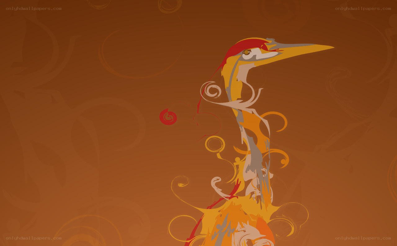 abstract bird art illustration