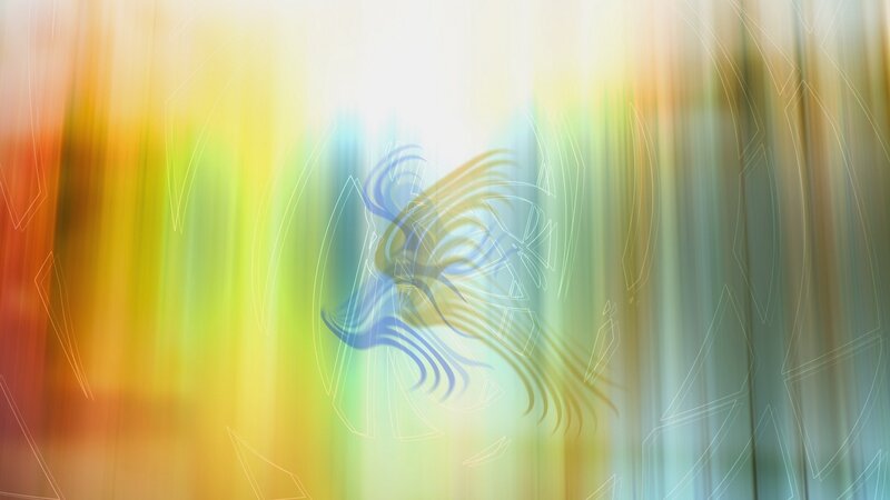 Abstract Bird Design — Yellow