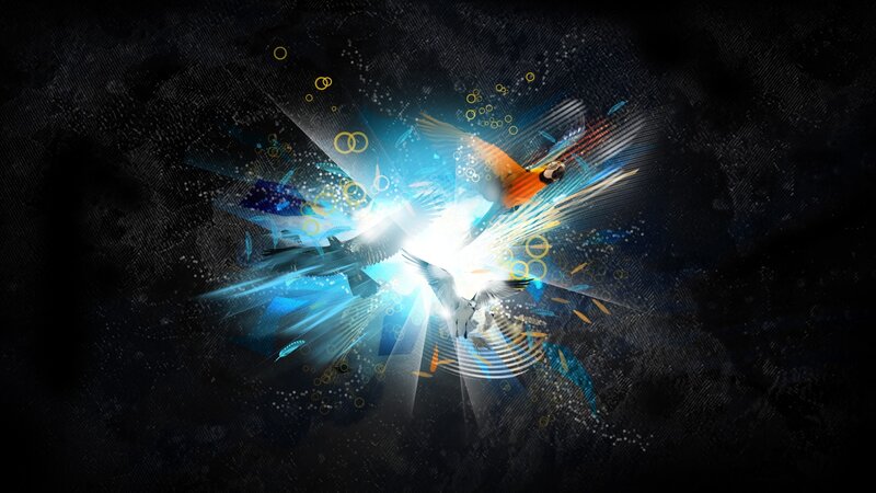 abstract bird explosion