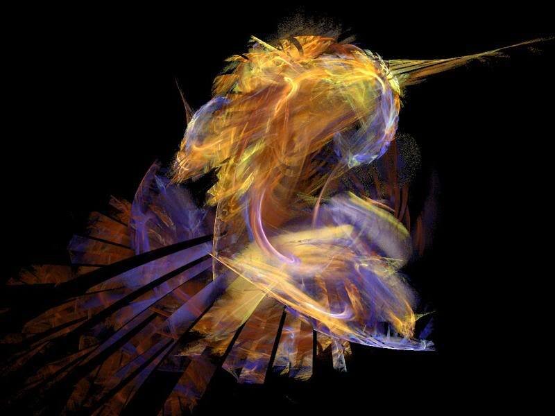 Abstract Bird Figure — Yellow