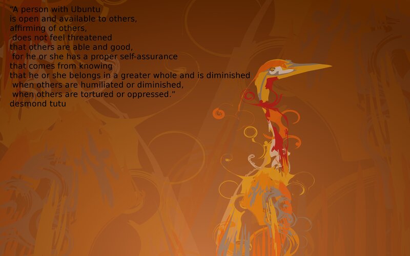 Abstract Bird Illustration — Orange, Contemplative