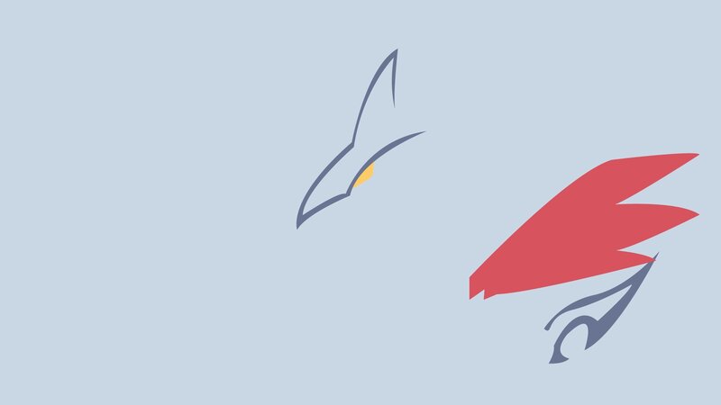 abstract bird-like shapes