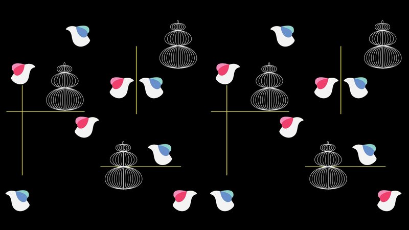 Abstract Bird Shapes
