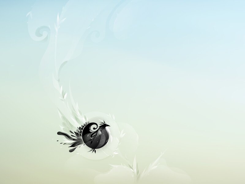 abstract bird with floral design