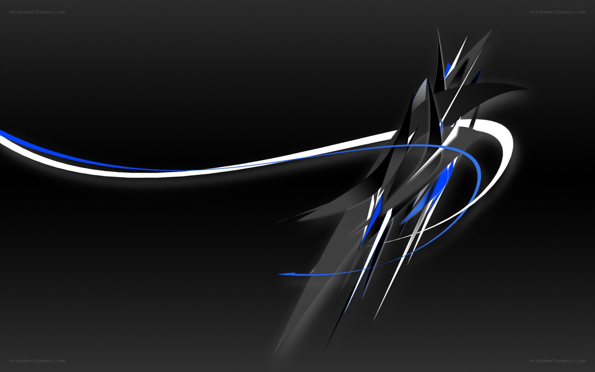 abstract black and blue design