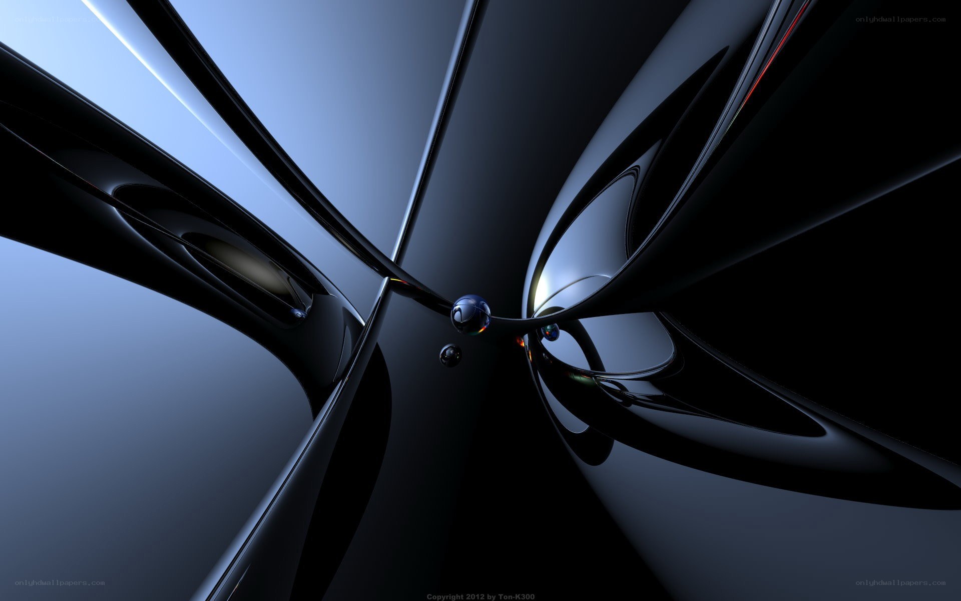 Abstract black and blue design