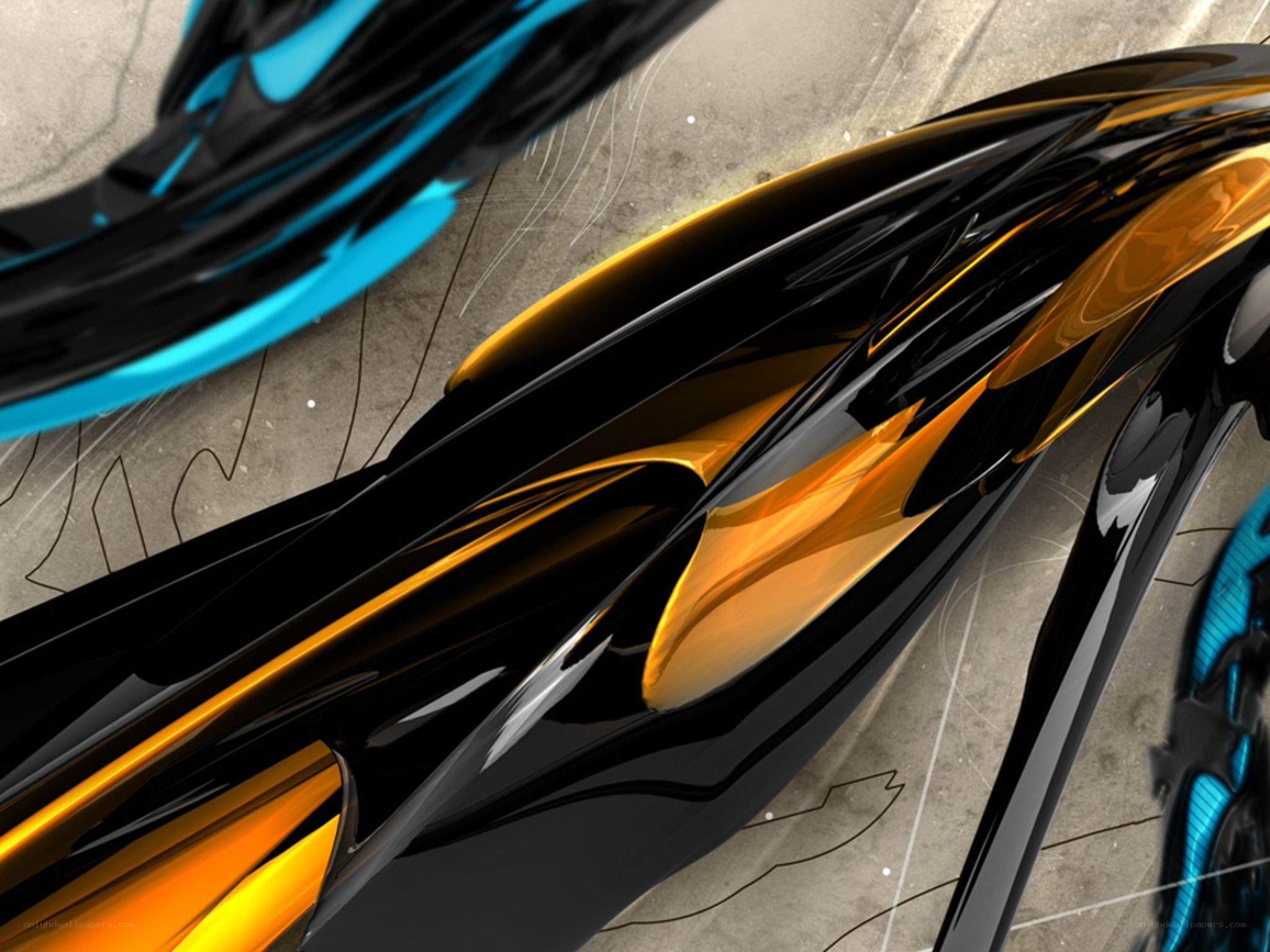abstract black and gold design