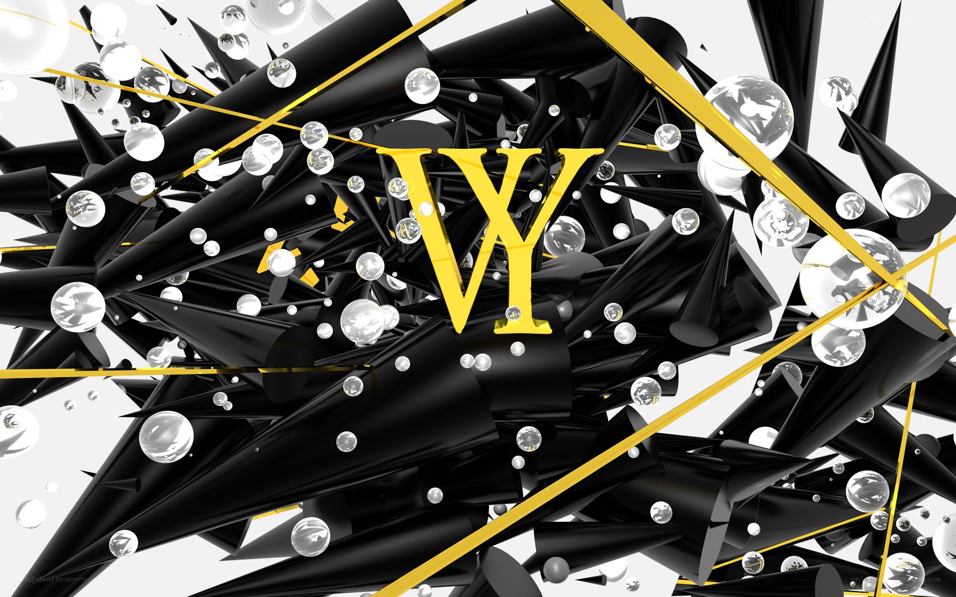 abstract black and gold design