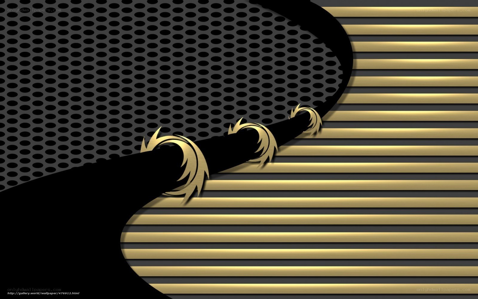 abstract black and gold design
