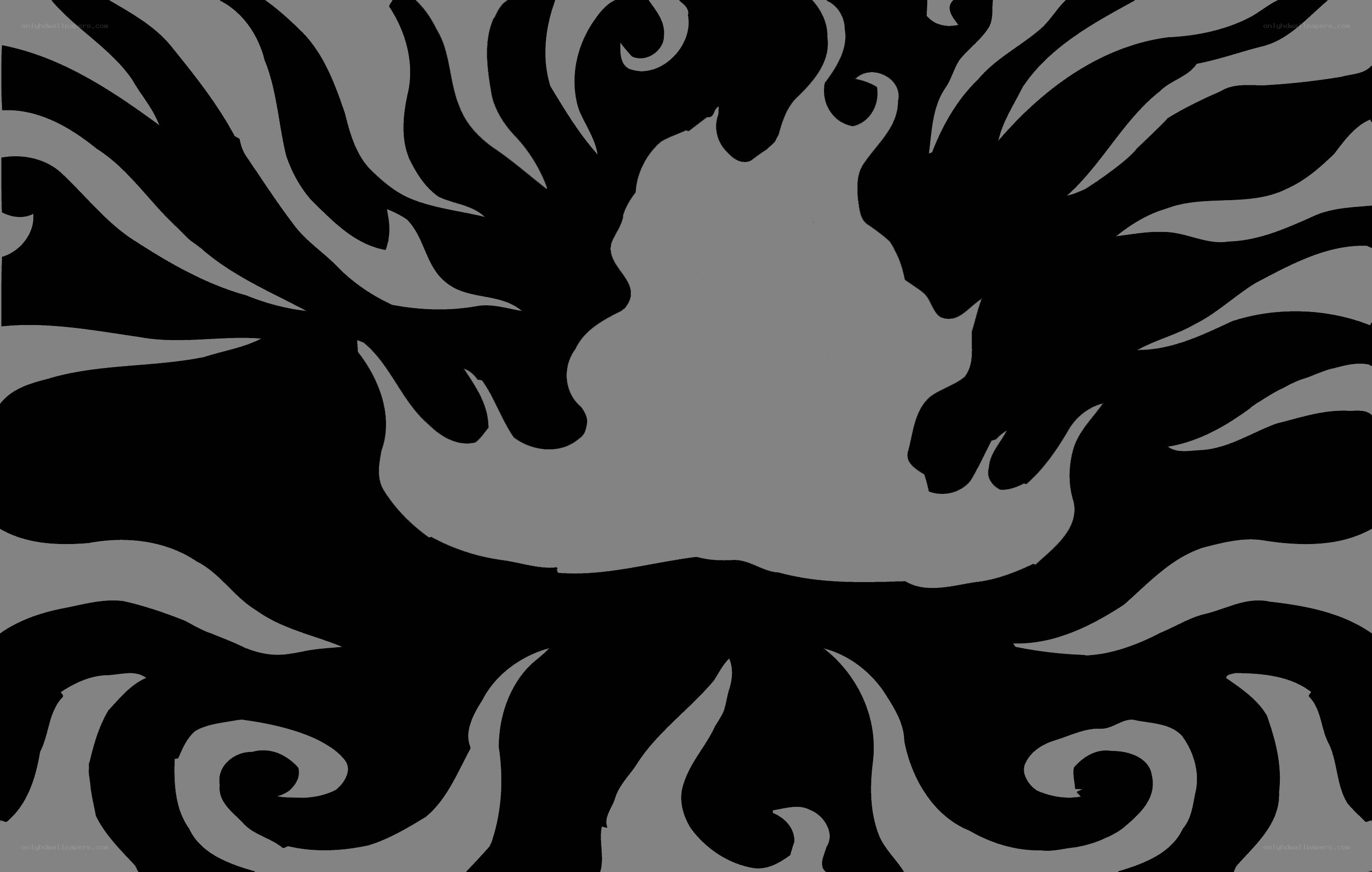 abstract black and gray swirls