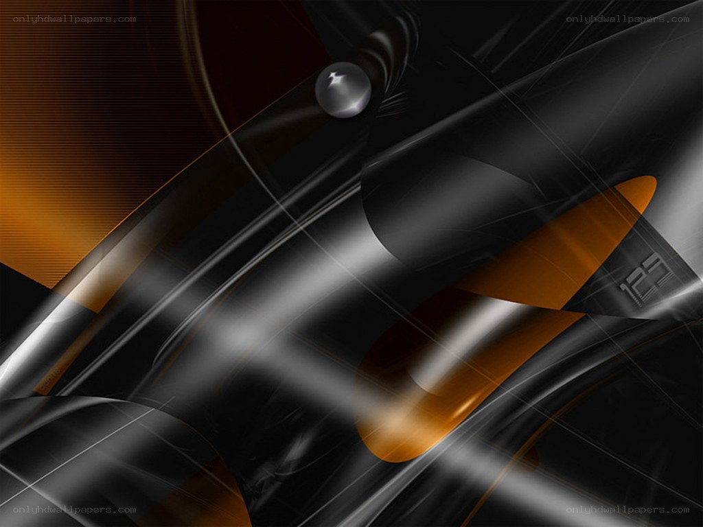 abstract black and orange design