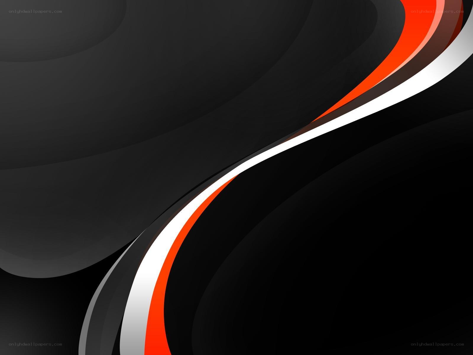 abstract black and orange design