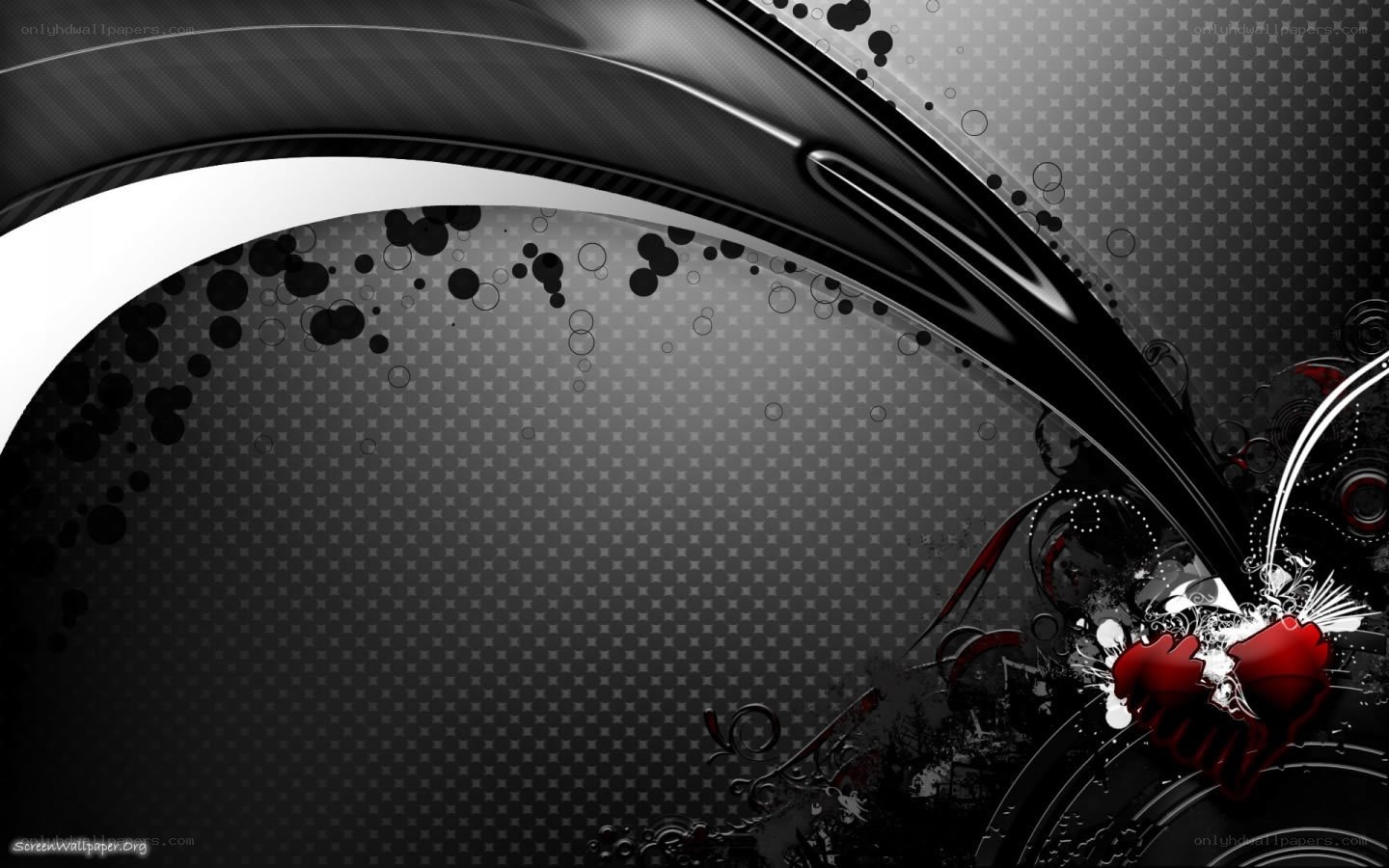 abstract black and red design