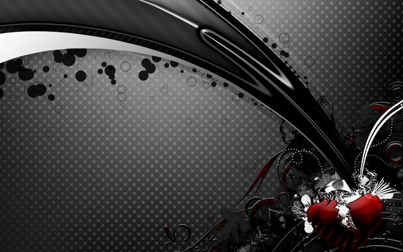 abstract black and red design