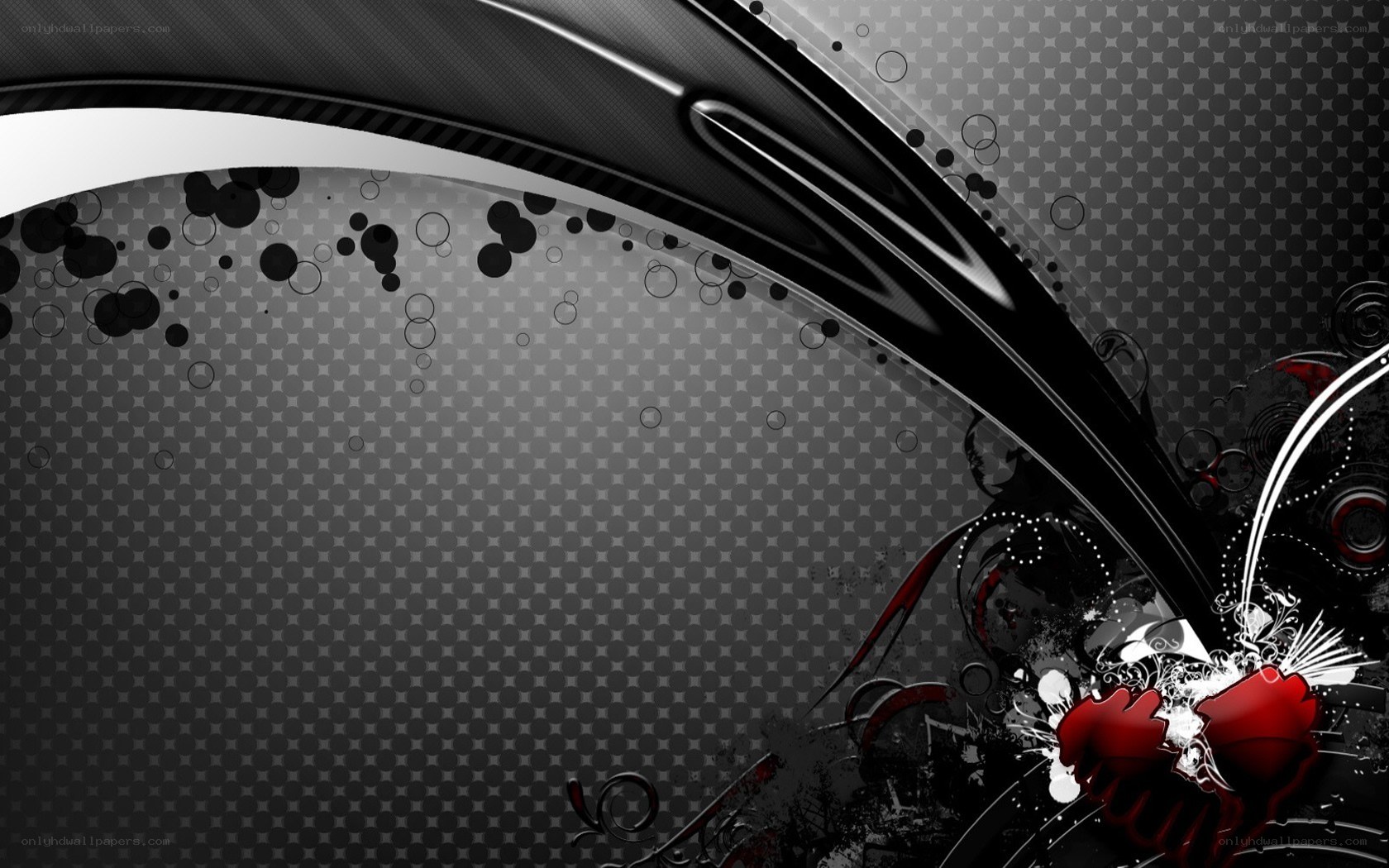 abstract black and red design