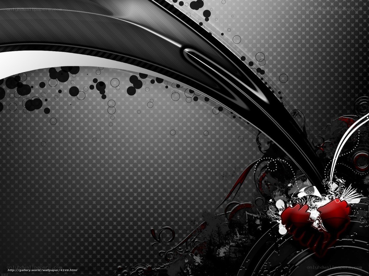 abstract black and red design