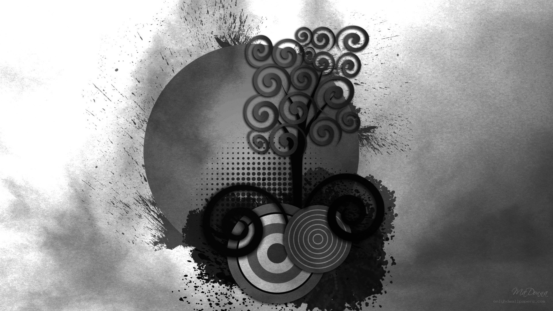 abstract black and white art