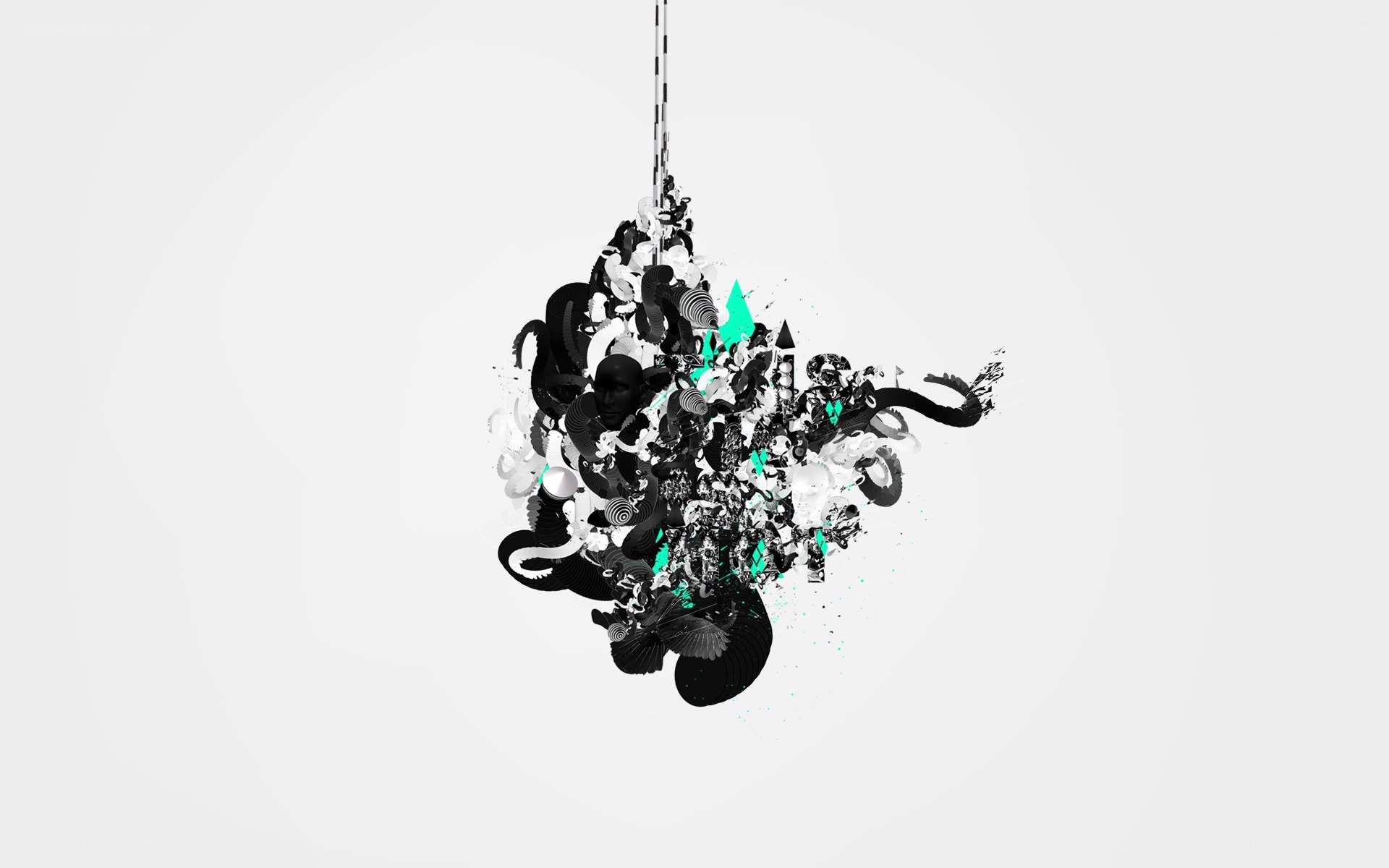 abstract black and white art