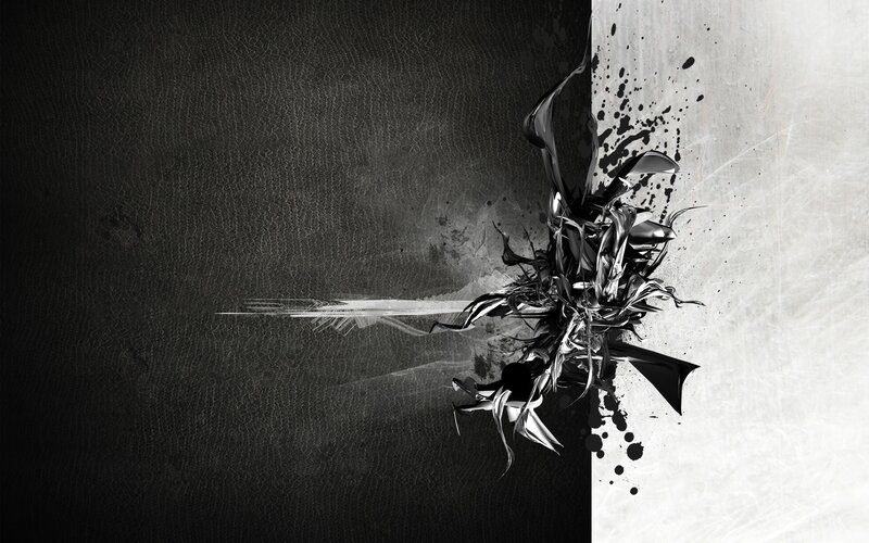 abstract black and white art