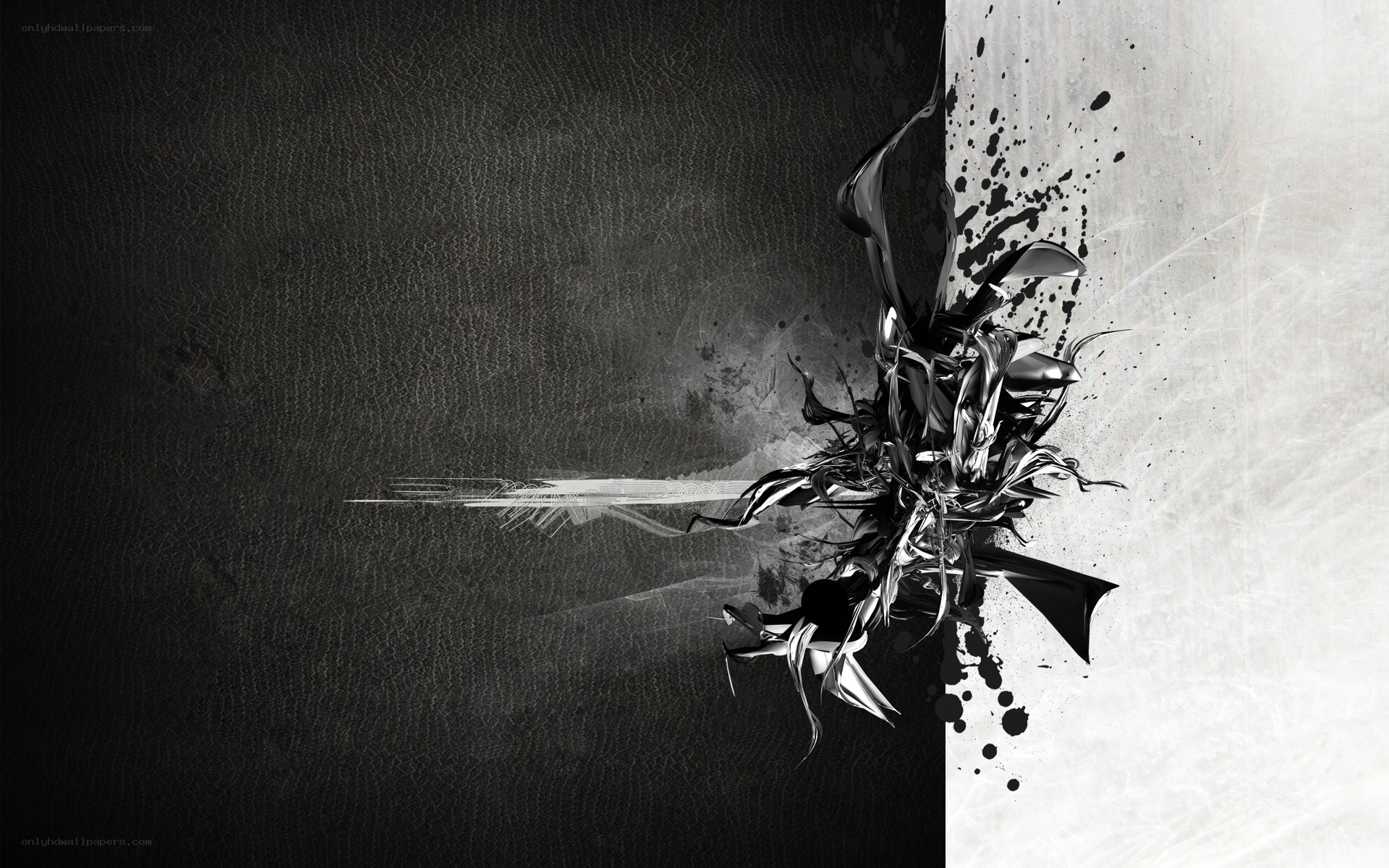 abstract black and white art