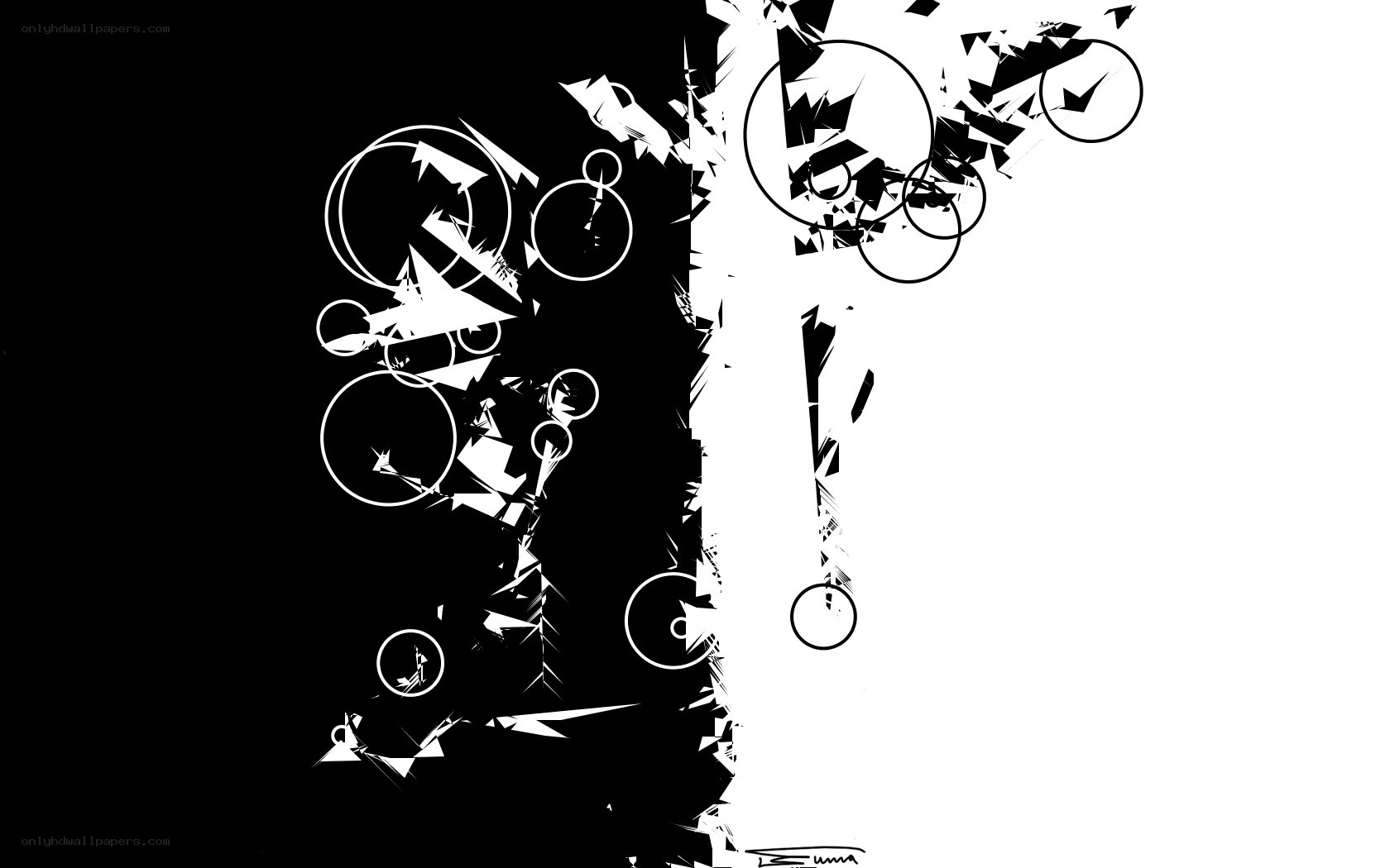 abstract black and white art